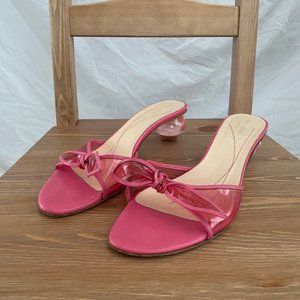 Kate Spade Watermelon Ball Vinyl Heels, size 9.5